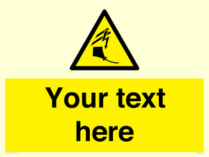 Custom warning kite flying near powerlines